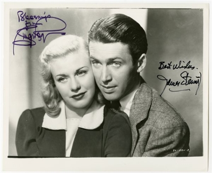 Jimmy Stewart and Ginger Rogers Dual Signed 8x10 Photo